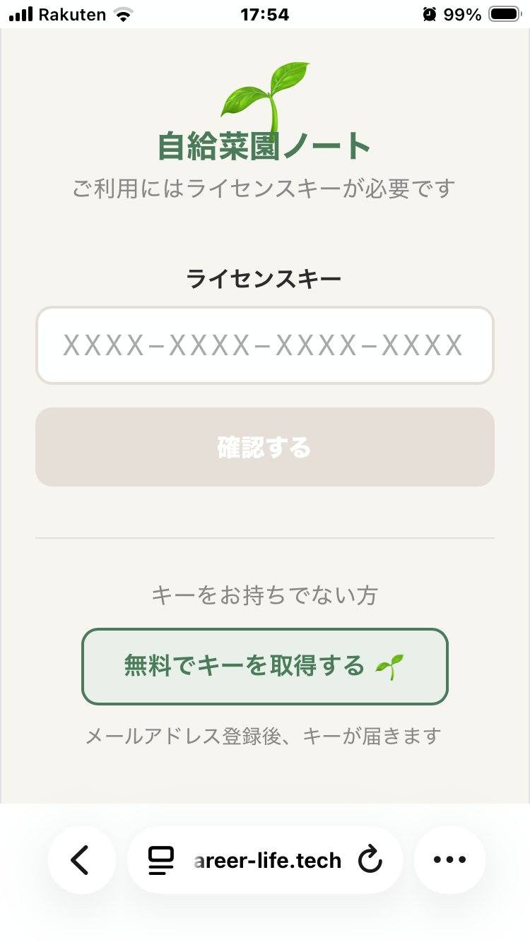設定画面・キー入力はここ